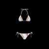 Maillot de bain MISSONI 2 pièces Bikini triangle viscose vagues multicolore
