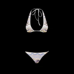 Maillot de bain MISSONI 2 pièces Bikini crochet zig zag lurex