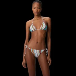 Maillot de bain MISSONI 2 pièces Bikini triangle viscose vagues multicolore