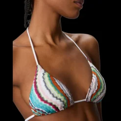 Maillot de bain MISSONI 2 pièces Bikini triangle viscose vagues multicolore