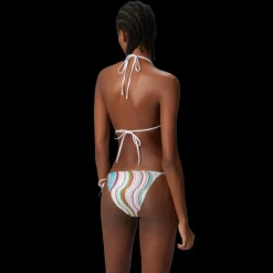 Maillot de bain MISSONI 2 pièces Bikini triangle viscose vagues multicolore