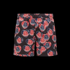 Maillot de bain Moncler noir multicoeur