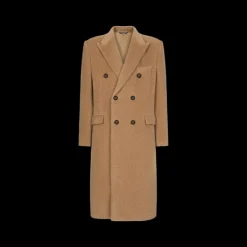 Manteau croisé DOLCE & GABBANA laine lama camel