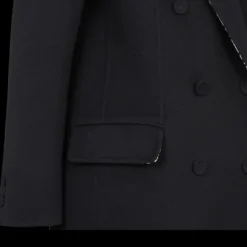 Manteau croisé réversible FENDI laine noire FF Noir blanc