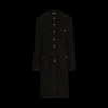 Manteau droit DOLCE & GABBANA simple bouton or tweed noir