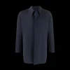 Manteau droit HERNO imperméable stretch bleu marine