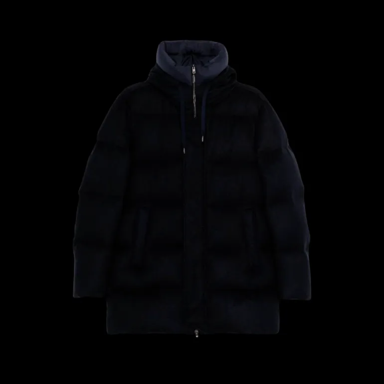 Manteau Parka HERNO à capuche cachemire noir