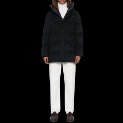 Manteau Parka HERNO à capuche cachemire noir