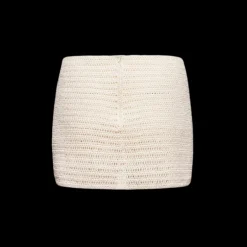 Mini jupe MAGDA BUTRYM taille basse coton viscose crochet écru