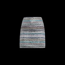 Minijupe droite MISSONI à paillettes zigzag multicolore