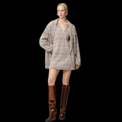 Mini-robe MISSONI sans manches à carreaux bouclé à sequins multicolore