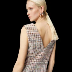 Mini-robe MISSONI sans manches à carreaux bouclé à sequins multicolore