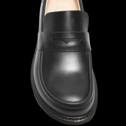 Mocassin LOEWE Blaze cuir veau pull-up noir