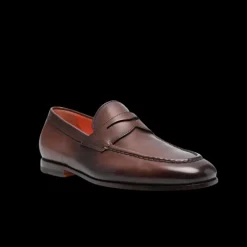 Mocassins SANTONI Cuir Marron