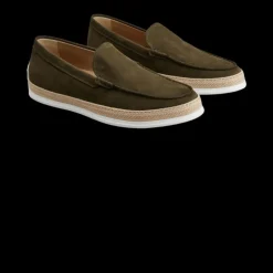Mocassins TOD'S Slip on nubuck kaki semelle corde