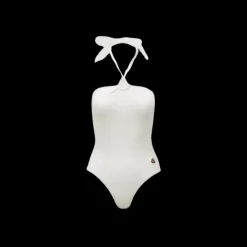 MONCLER Maillot de bain une pièce blanc anneau lien cou