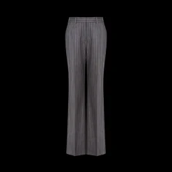 Pantalon ALBERTA FERRETTI flanelle extensible rayures gris