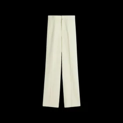 Pantalon ample LANVIN laine beige mastic