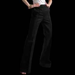 Pantalon BARBARA BUI Bootleg toile coton noir