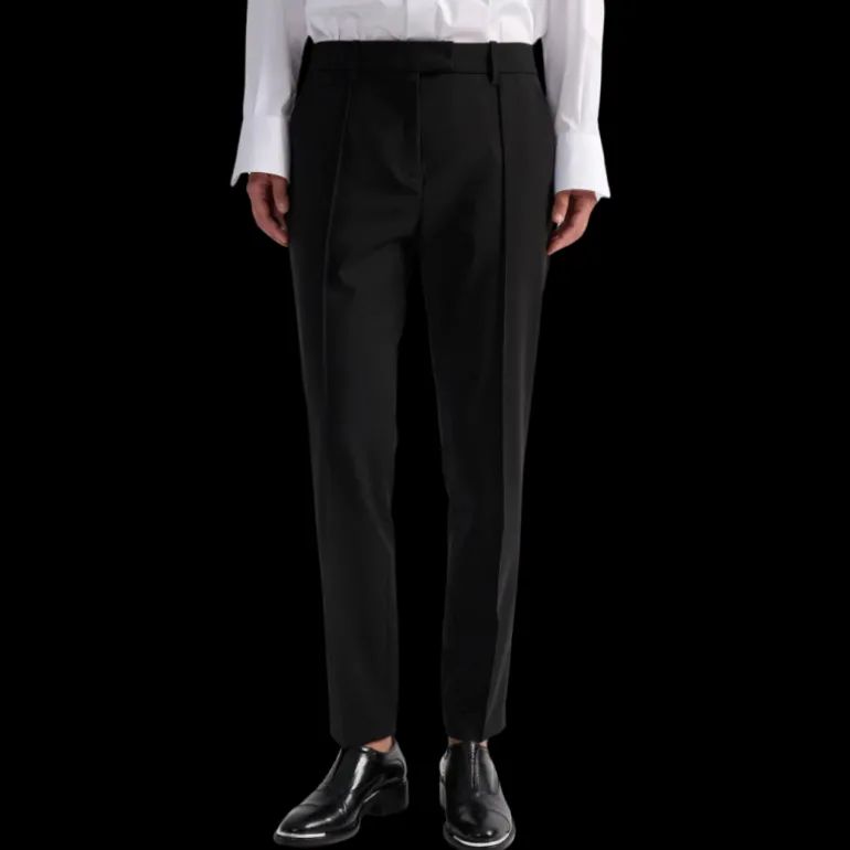 Pantalon BARBARA BUI Roxy cigarette toile laine noir