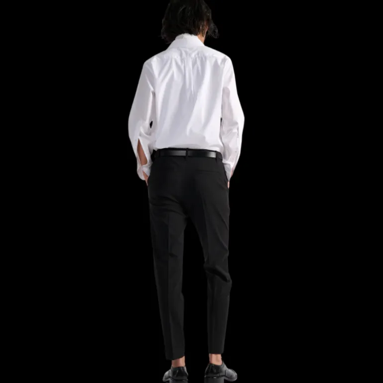 Pantalon BARBARA BUI Roxy cigarette toile laine noir