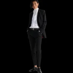 Pantalon BARBARA BUI Roxy cigarette toile laine noir