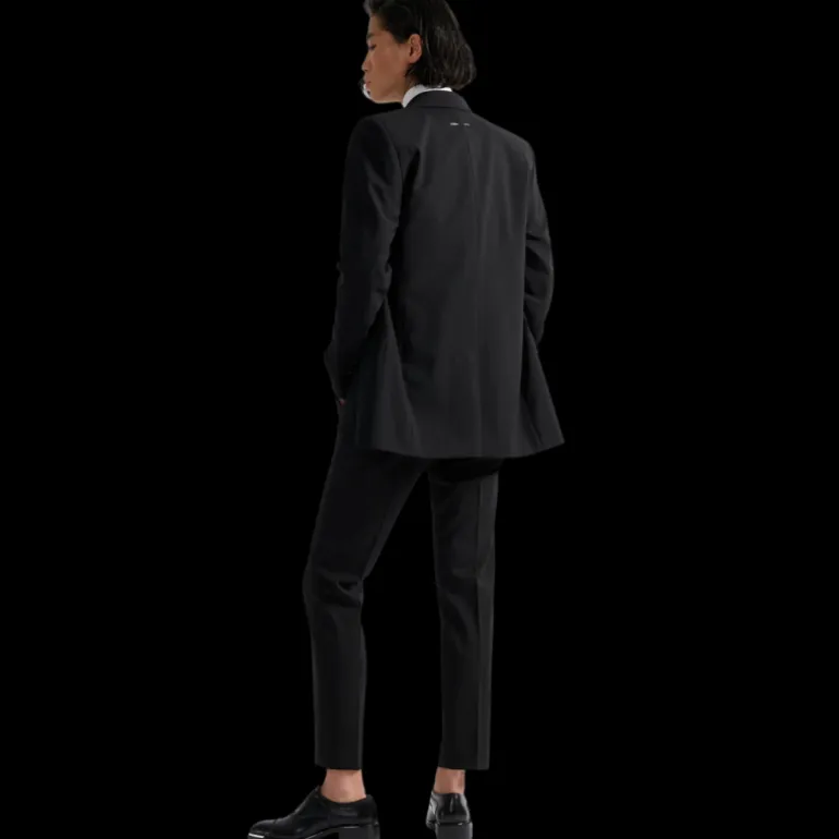 Pantalon BARBARA BUI Roxy cigarette toile laine noir