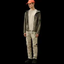 Pantalon cargo à lentille CP COMPANY nylon Chrome-R gris bleu