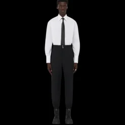 Pantalon Cargo ALEXANDER MCQUEEN Bouton-pression coton noir logo seal