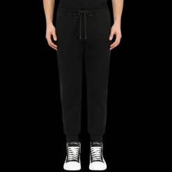 Pantalon De Jogging DOLCE & GABBANA En Jersey coton noir Ecusson DG