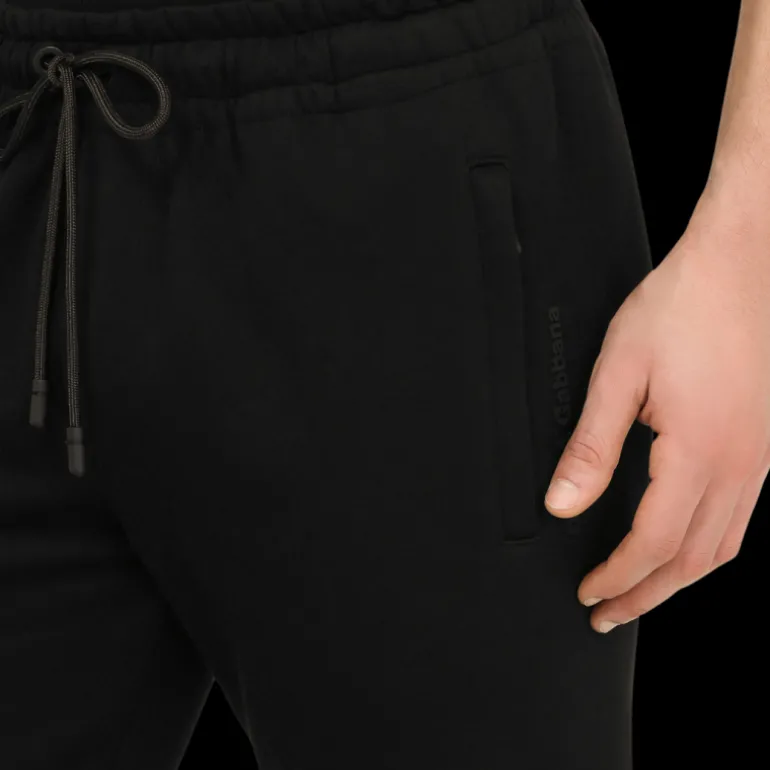 Pantalon De Jogging DOLCE & GABBANA En Jersey coton noir Ecusson DG