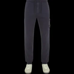 Pantalon de jogging STONE ISLAND cargo en molleton de coton bleu marine
