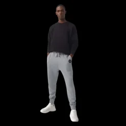 Pantalon de survêtement CANADA GOOSE Huron coton gris chiné jogging Black label