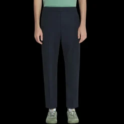 Pantalon LANVIN taille élastique coton technique bleu marine