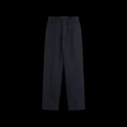 Pantalon LANVIN taille élastique coton technique bleu marine