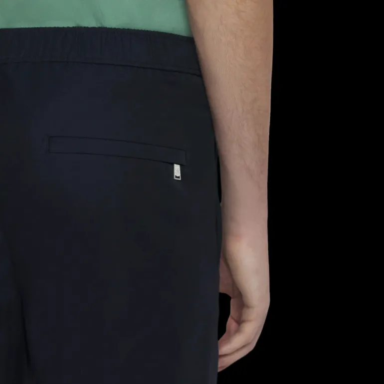 Pantalon LANVIN taille élastique coton technique bleu marine