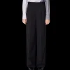Pantalon large BARBARA BUI droit laine stretch noir