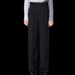 Pantalon large BARBARA BUI droit laine stretch noir