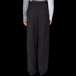 Pantalon large BARBARA BUI droit laine stretch noir