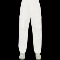 Pantalon STONE ISLAND GHOST PIECE cargo toile coton blanc