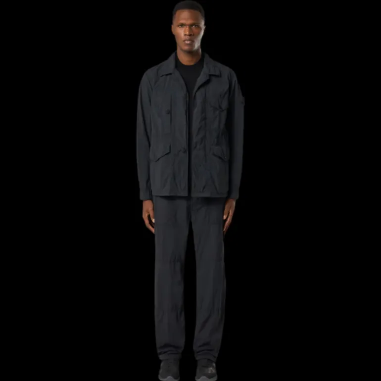 Pantalon STONE ISLAND Ghost fluide nylon noir badge noir