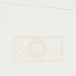 Pantalon STONE ISLAND GHOST PIECE cargo toile coton blanc