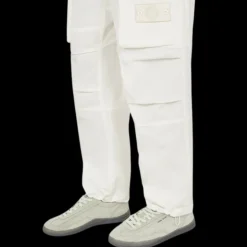 Pantalon STONE ISLAND GHOST PIECE cargo toile coton blanc