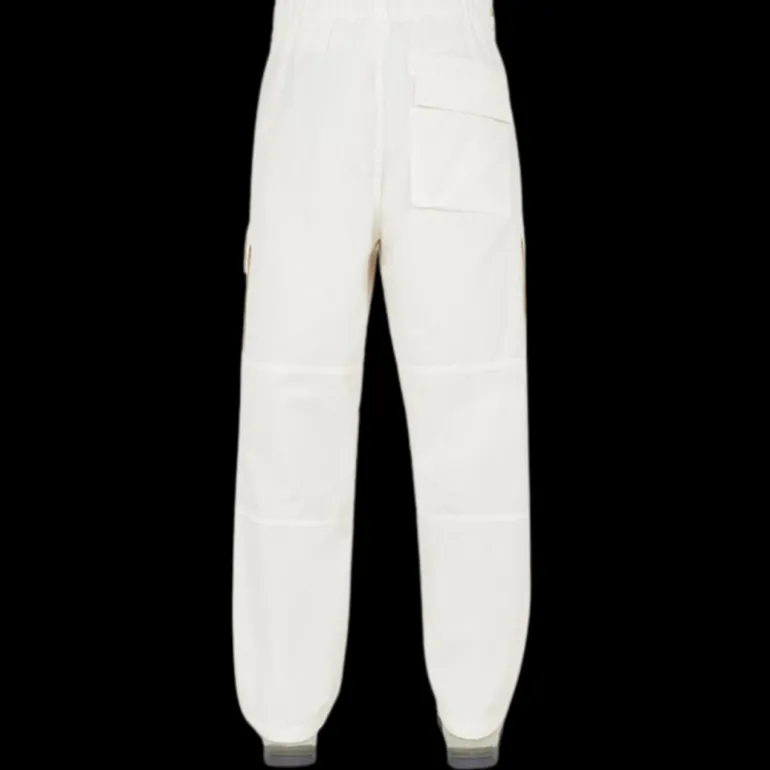 Pantalon STONE ISLAND GHOST PIECE cargo toile coton blanc