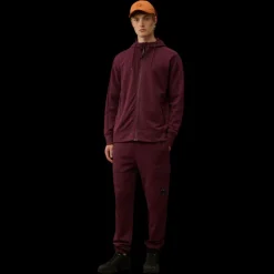 Pantalon survêtement cargo CP COMPANY coton relief diagonal bordeaux