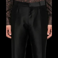 Pantalon TOM FORD Dyllan mélange laine mohair soie noir