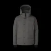 Parka CANADA GOOSE Wyndham capuche  amovible nylon matelassé gris