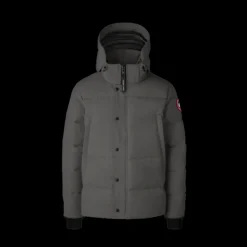 Parka CANADA GOOSE Wyndham capuche  amovible nylon matelassé gris
