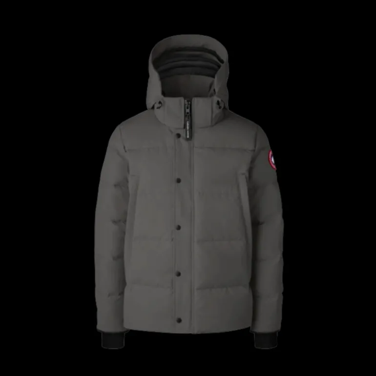 Parka CANADA GOOSE Wyndham capuche amovible nylon matelassé gris