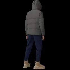 Parka CANADA GOOSE Wyndham capuche amovible nylon matelassé gris